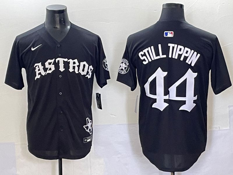 Men 2025 Houston Astros #44 Still Tippin Black Seven generations Joint Name Nike MLB Jersey style 1